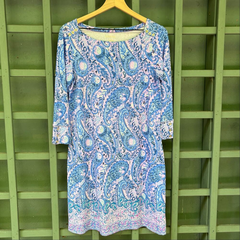 Lilly Pulitzer Sophie Dress - Hello Sunshine / Purple Iris- Size Large